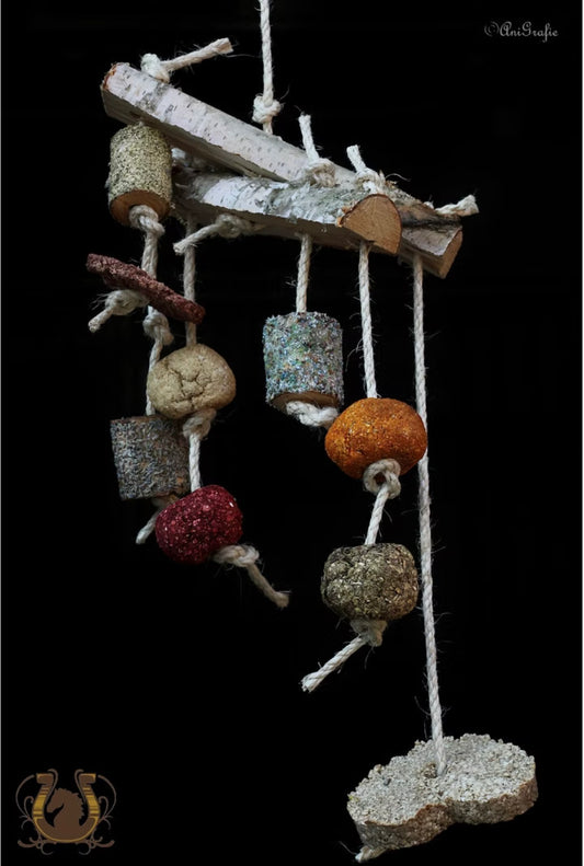 Knabberholz Mobile Pferd Pony Esel